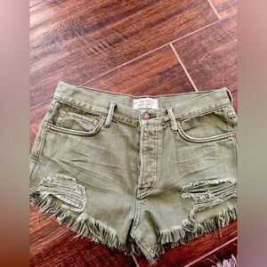 Free People Olive Green Short